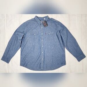 Levi's Western Pearl Snap 2XL Button Down Shirt